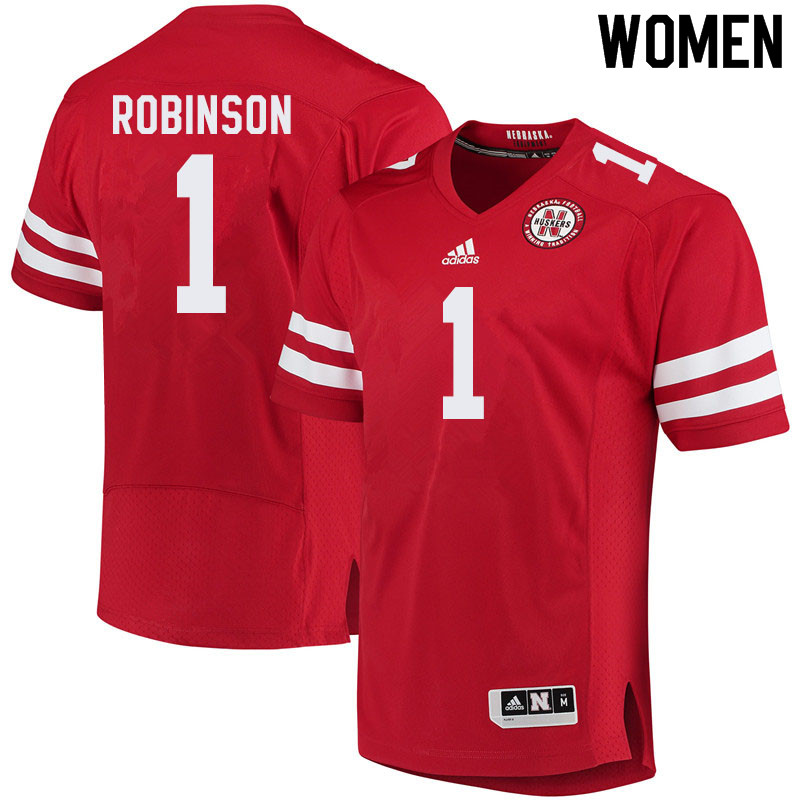 Women #1 Wan'Dale Robinson Nebraska Cornhuskers College Football Jerseys Sale-Red